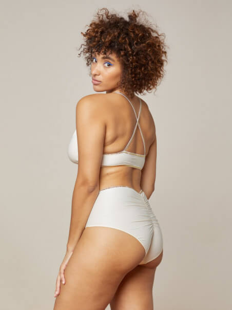 culotte taille haute blanc vanilla