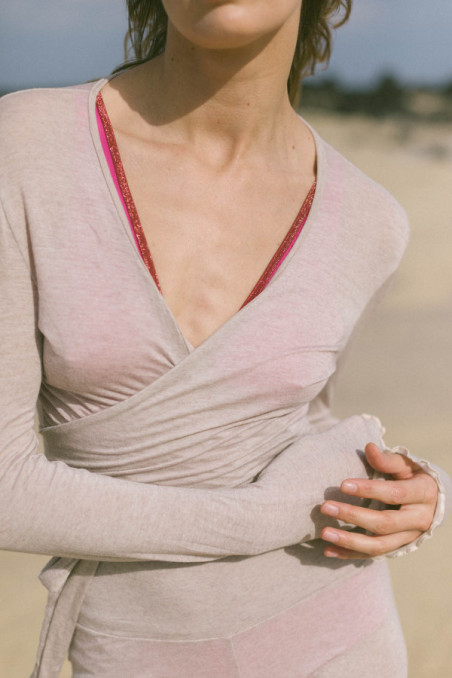 ­Vlad Cashmere Wrap-over Top